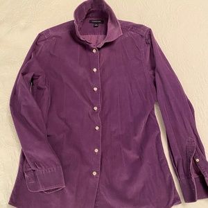 Lands End Purple Corduroy Shirt